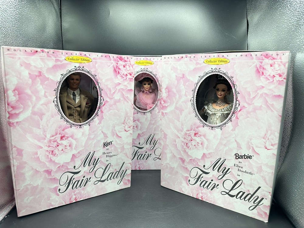 Lot Barbie as Eliza Doolittle 2 Barbies And Ken My Fair Lady Collection