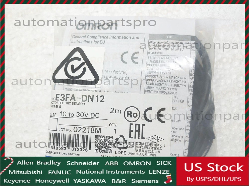 OMRON 1PC E3FA-DN12 2M Photoelectric Sensor 1PC  US Free TAX