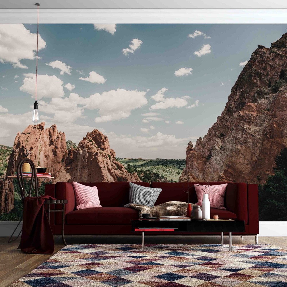3D Mountain Rock Forest Landscape Wall Murals Wallpaper Murals Wall Sticker