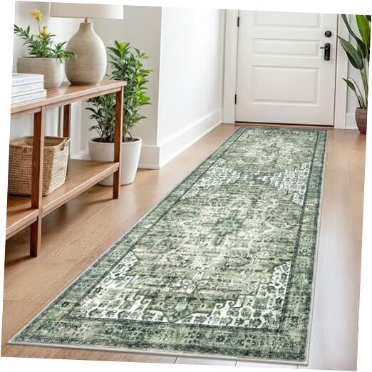 2.6x8 Washable Rug for Entryway, Soft Printed 8' x 2'7