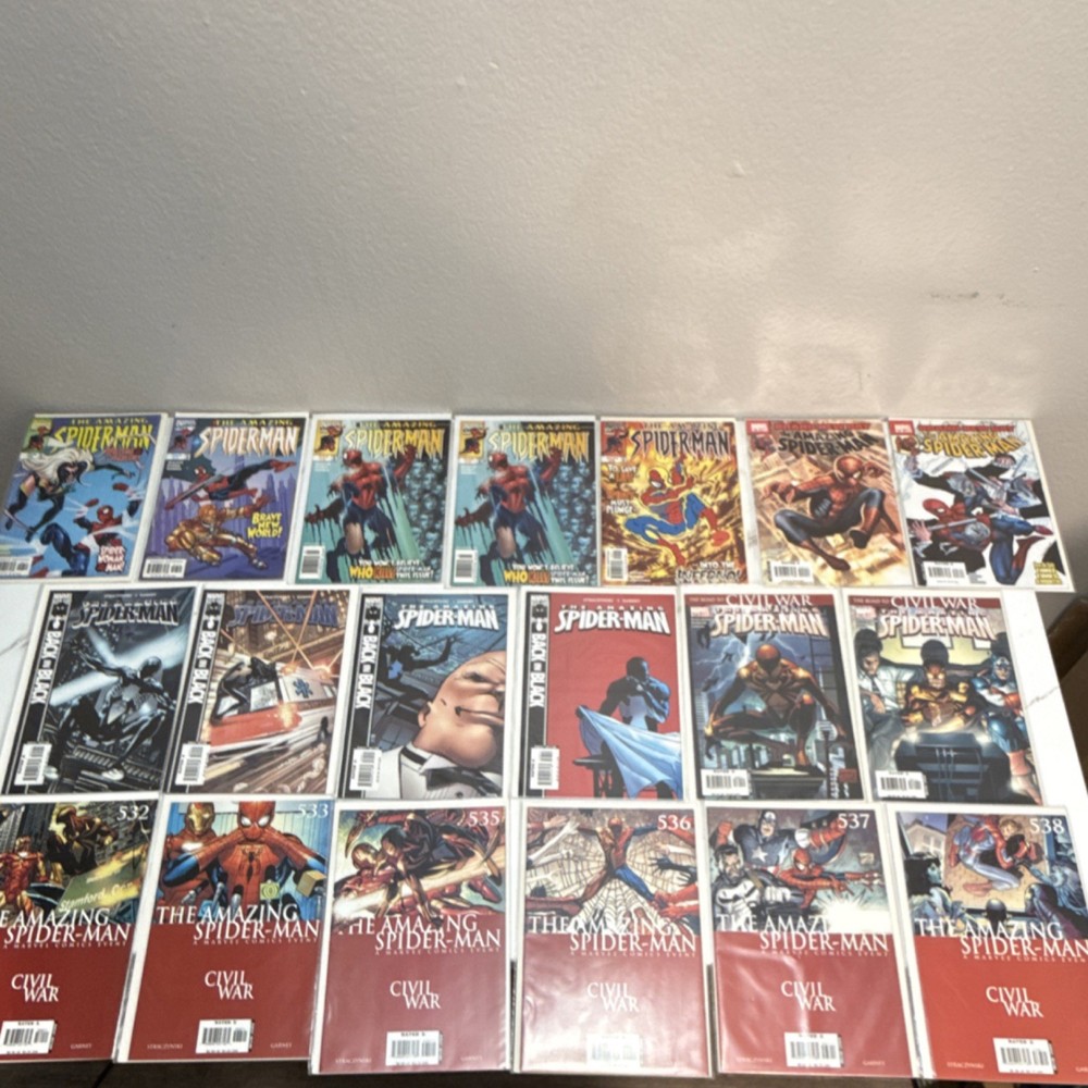 The Amazing Spider-Man, Civil War & Back in Black Comic Book Lot – Marvel Comics