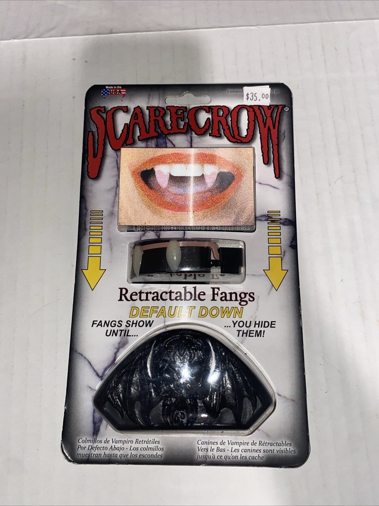 Scarecrow Retractable Fangs Halloween Costume Accessory