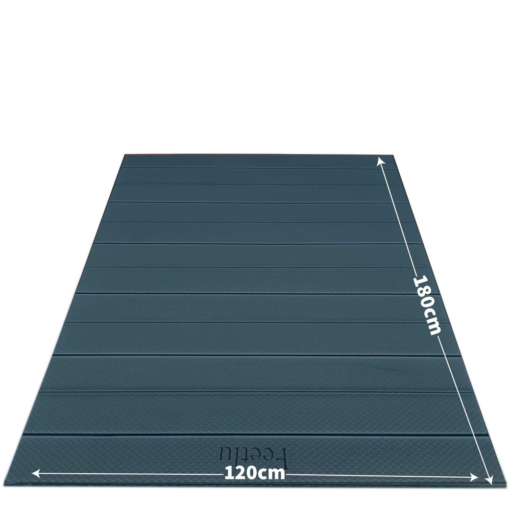 Foldable Extra Thick 1/3 Inch Large Yoga Mat for Home Gym and Travel