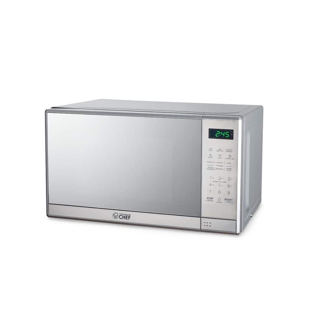 17.3 Inch 700W Stainless Steel Countertop Microwave 0.7 Cu Ft