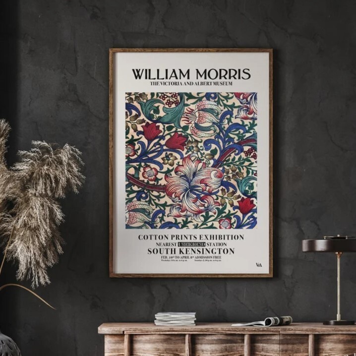 Morris Flower Pattern, Art Nouveau, Modern Art Gallery Wall, Gift Idea, Vintage