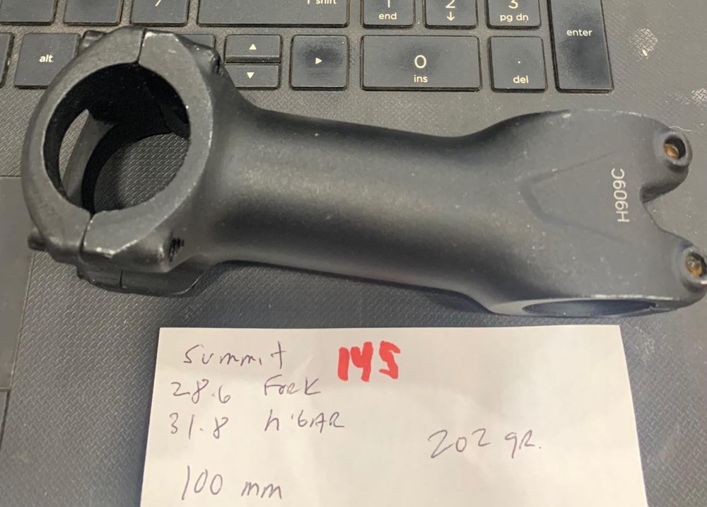 NOS Mountain Bike Threadless Summit Stem 100mm 5 Degree 31.8 Steerer 28.6 #145