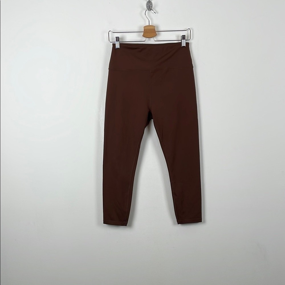 Reformation Eco Stretch Brown High Rise Ankle Activewear Women's L Leggings
