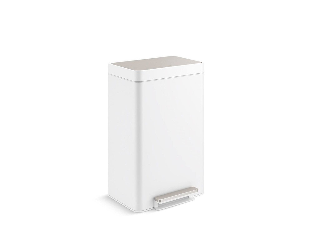 20940-STW 13 Gallon Soft Close Step Trash Can with Foot Pedal for Kitchen