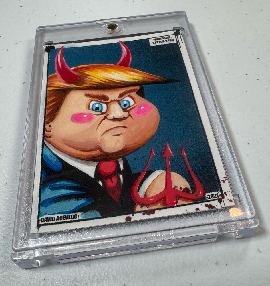 1/1 Trump Time Garbage Pail Kids Sketch Card 2021 by David Acevedo - Only One Made