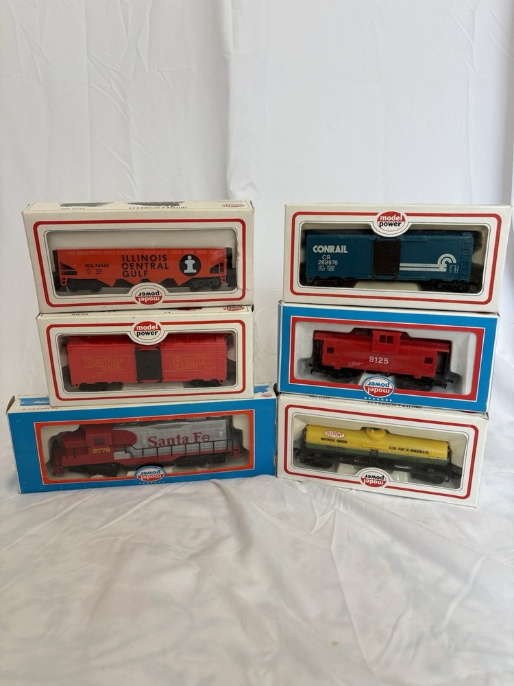 Vintage Model Power HO Scale Train Lot of 6 Boxes Untested