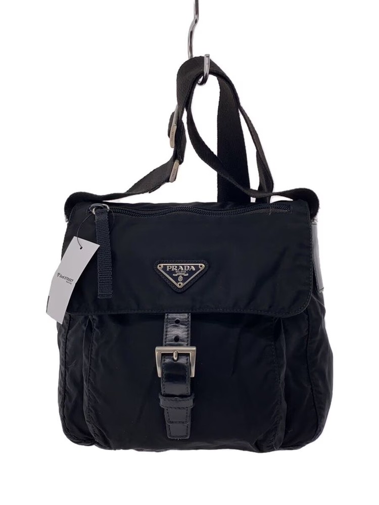 RARE PRADA Nylon Shoulder Bag BLK BT0501 Black Limited Edition