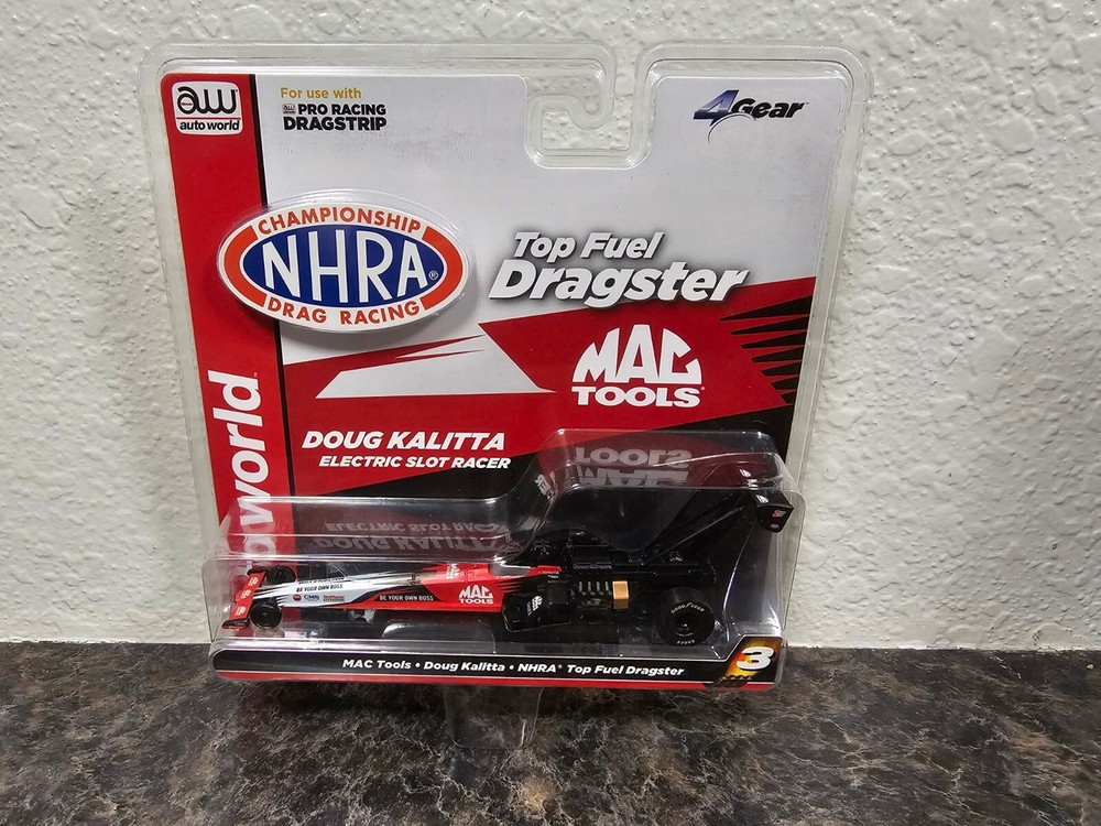 Auto World HO Scale Slot Car NHRA Top Fuel Dragster Doug Kalitta MAG Tools NIB