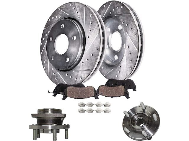 For Dodge Avenger Brake Pad and Rotor and Wheel Hub Kit Detroit Axle 45687JRQH