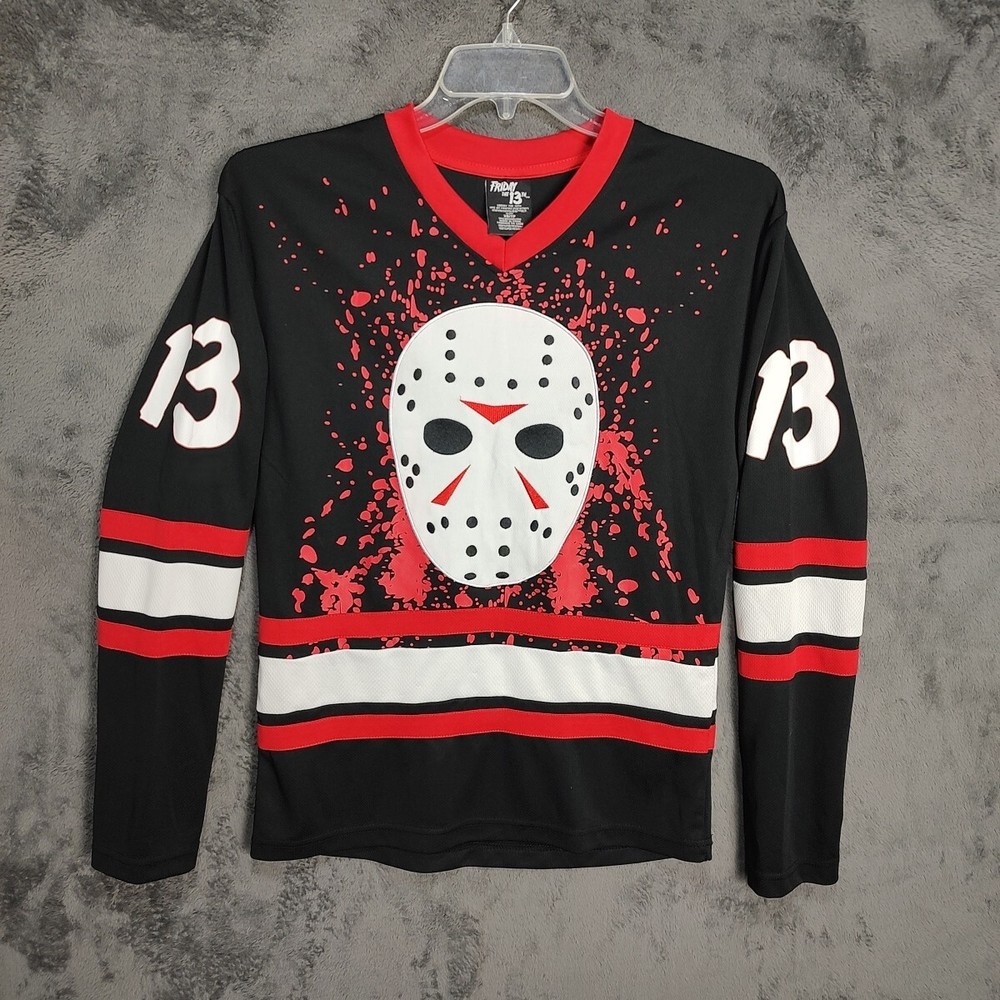 Friday the 13th Jersey Adult Extra Small Jason Voorhees Hockey Long Sleeve Mens