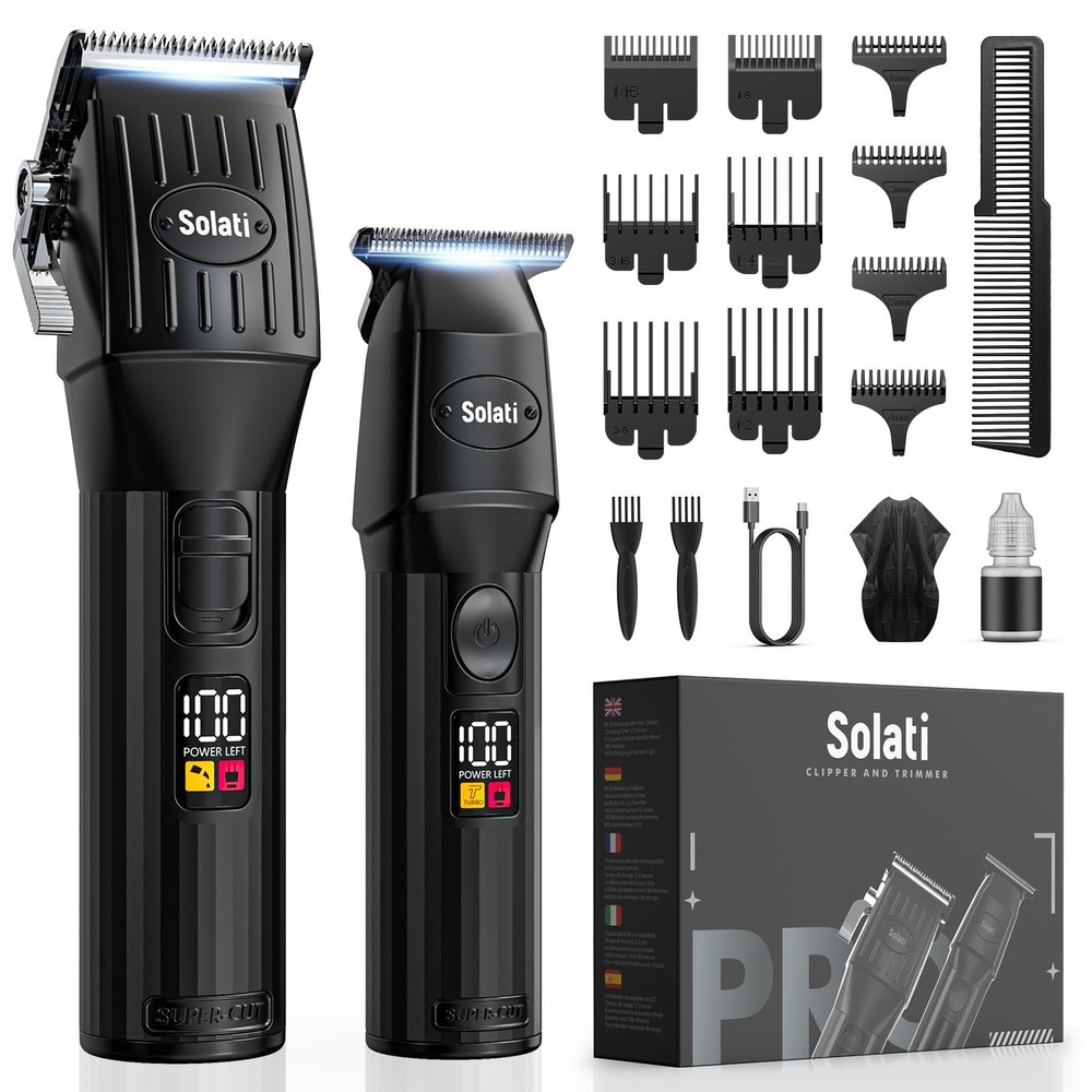 Cordless Hair Clippers for Men with LED Display Beard Trimmer Kit for Kids