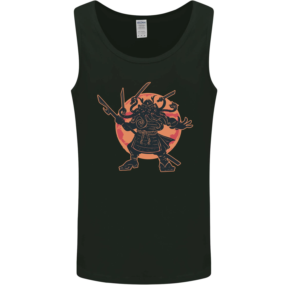 Samurai Cthulhu Kraken Mens Vest Tank Top