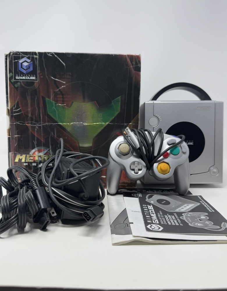 Nintendo GameCube Metroid Prime Bundle. No Game. Tested and Ships Same Day-image