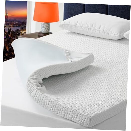 3 Inch Gel Memory Foam Cooling Mattress Queen（60 x 80 inch） 3 inch（White Cover）