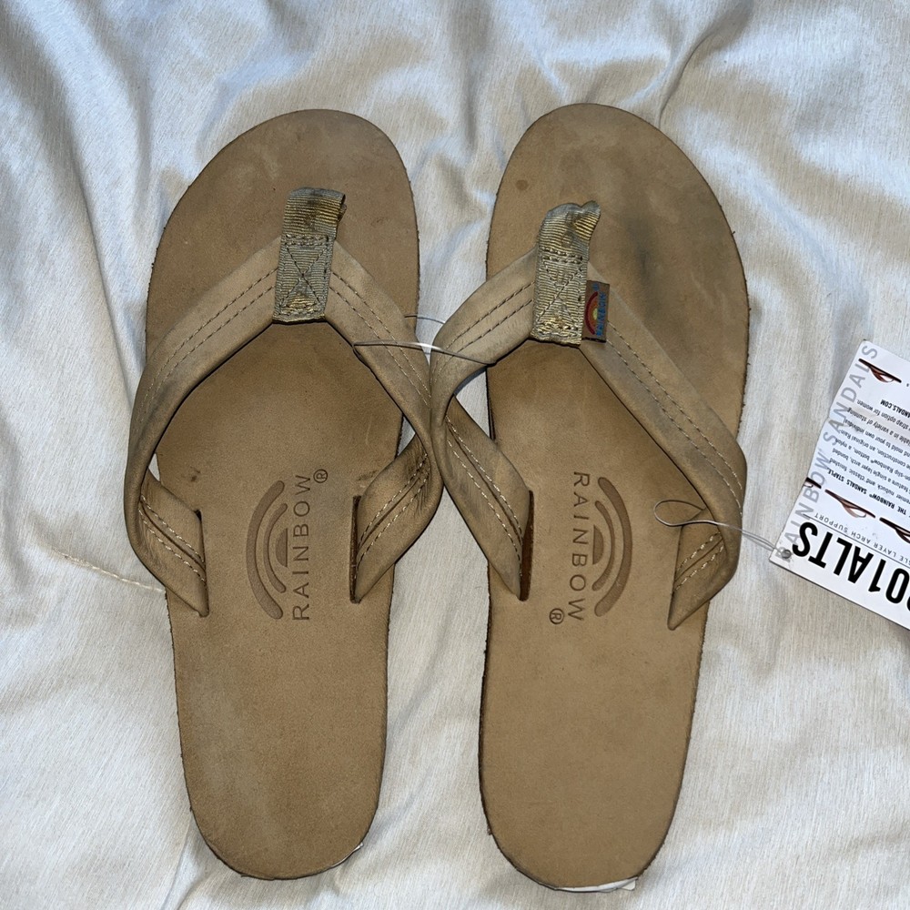 Rainbow Women's Single Layer Sierra Leather Sandals Size 9.5-10.5