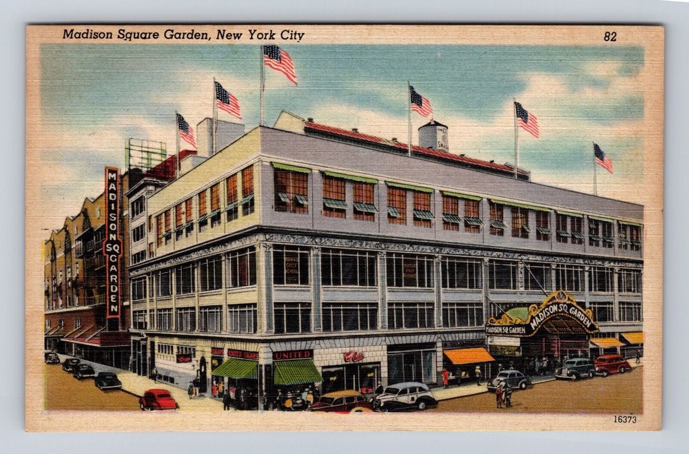 New York City NY, Madison Square Garden, Antique, Vintage Souvenir Postcard