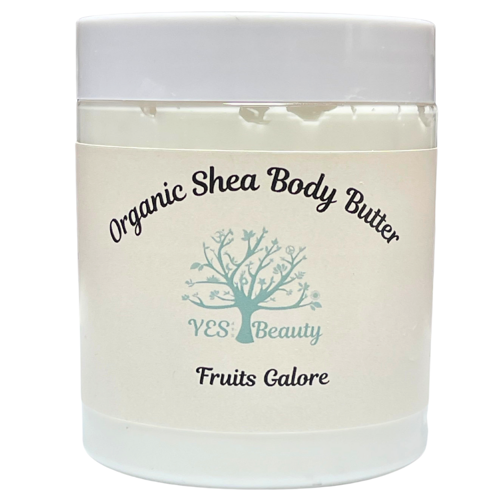 Organic Shea Cocoa Body Butter Creamy Rich 10oz Handmade Fruit Infused