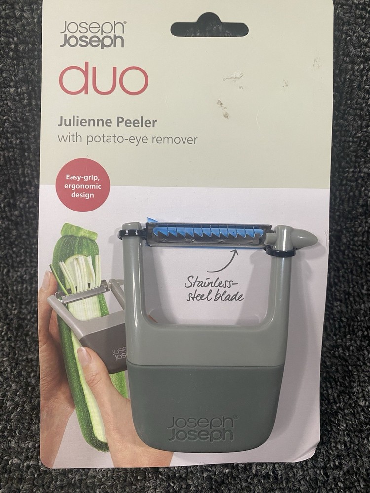 Joseph Joseph DUO Julienne Peeler with Potato-Eye Remover | Gray | NEW!