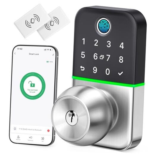 Smart Keypad Door Lock with Knob – Keyless Entry for Front Door