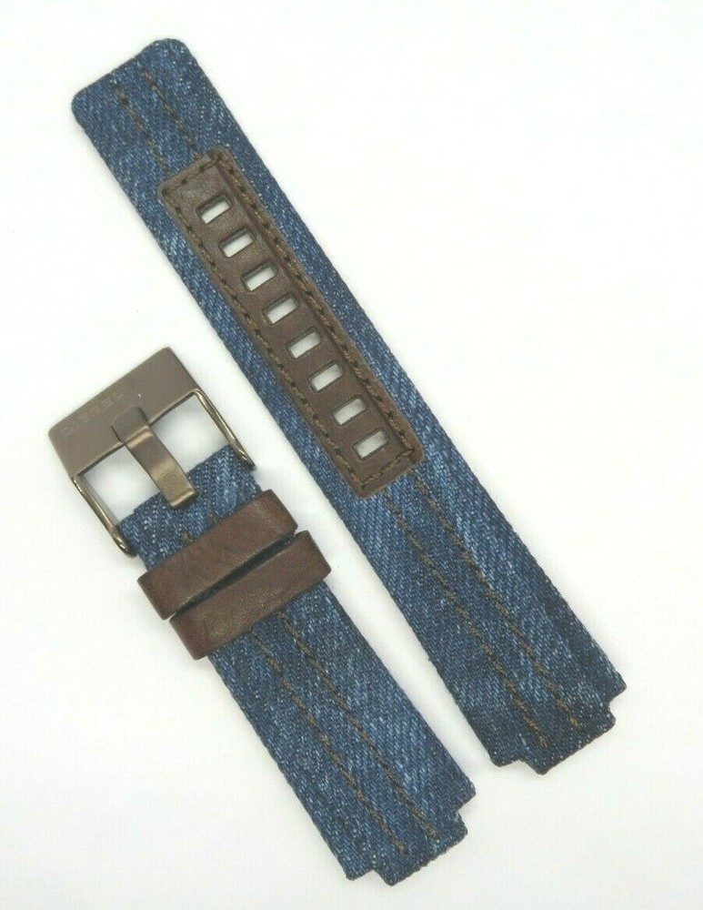 Diesel Original Spare Band Leather Textile DZ5392 Watch Jeans Denim Strap 22 MM