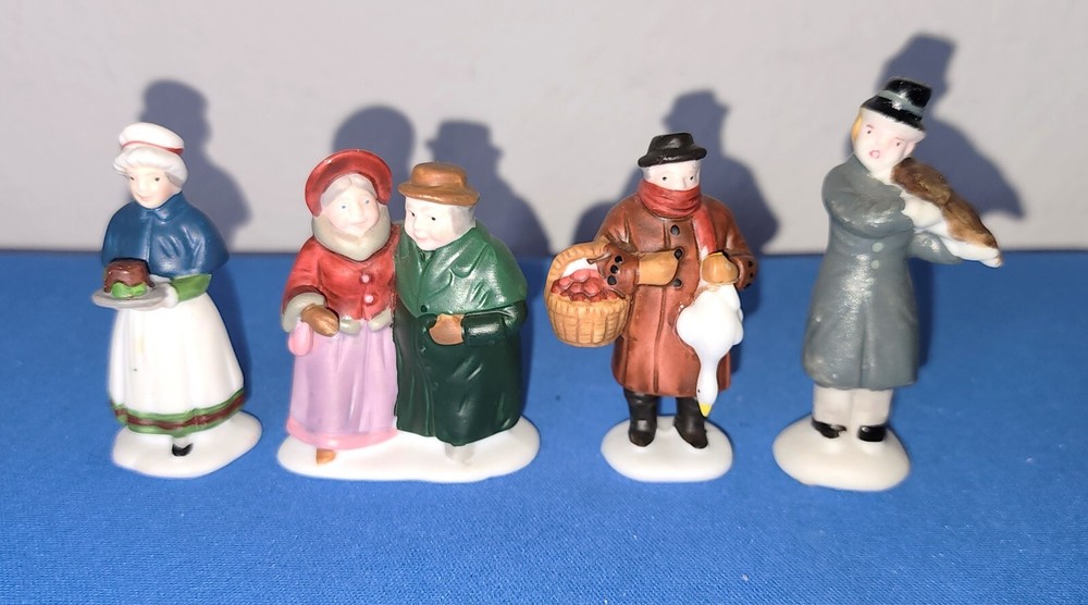Vintage Christmas Village People Figures Set of 4 by Dept 56
