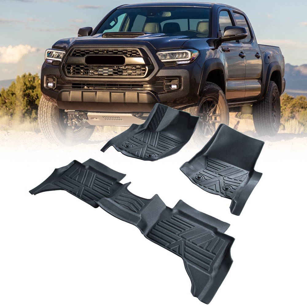 2024-2025 Toyota Tacoma All-Weather Black Floor Mats 3-Piece Set