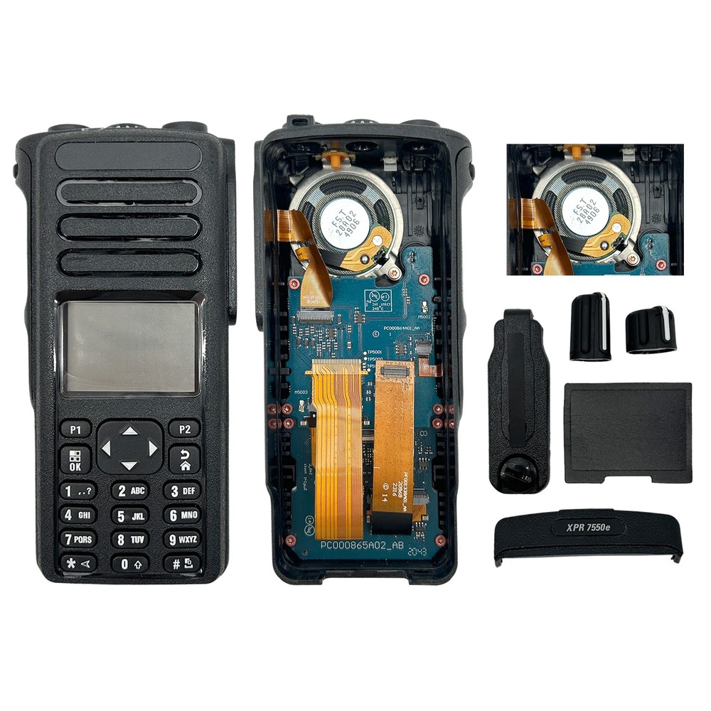 Full Assembly Housing Case With Mic+LCD Mainboard for XPR7550E Radio Repair Part
