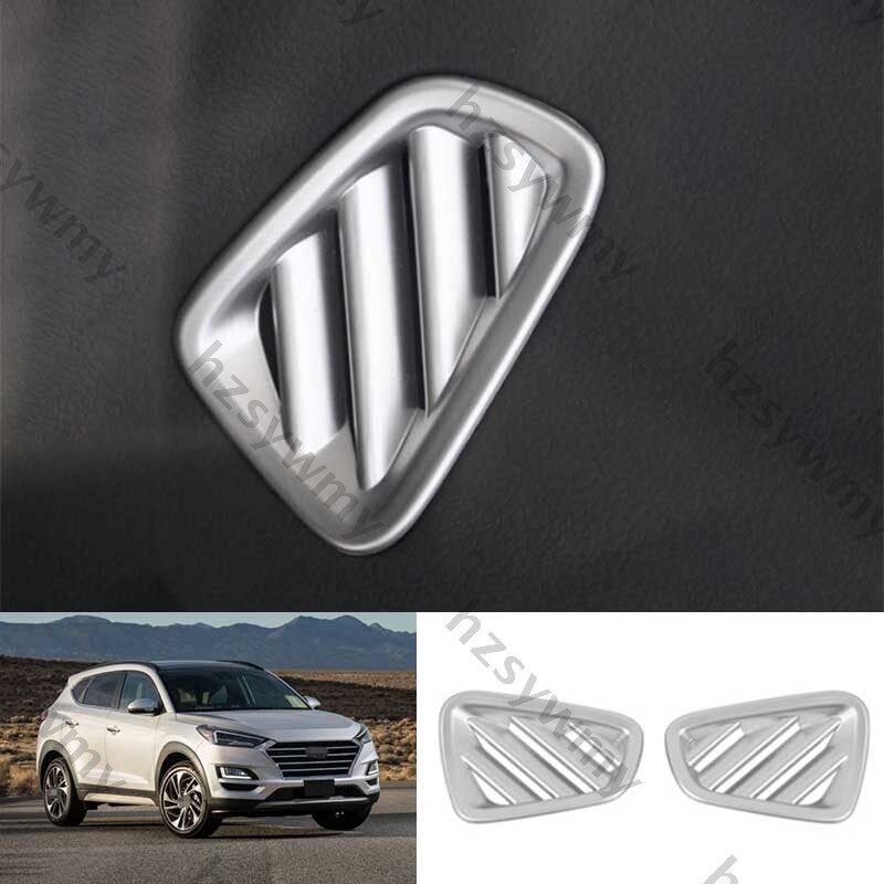 Matte Silver Dash L&R AC Air Outlet Vent Trim 2PCS For Hyundai Tucson 19-2021