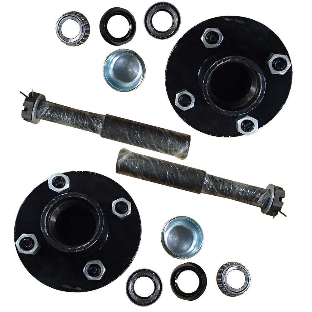 (Pack of 2) Trailer Axle Kits with 4 on 4