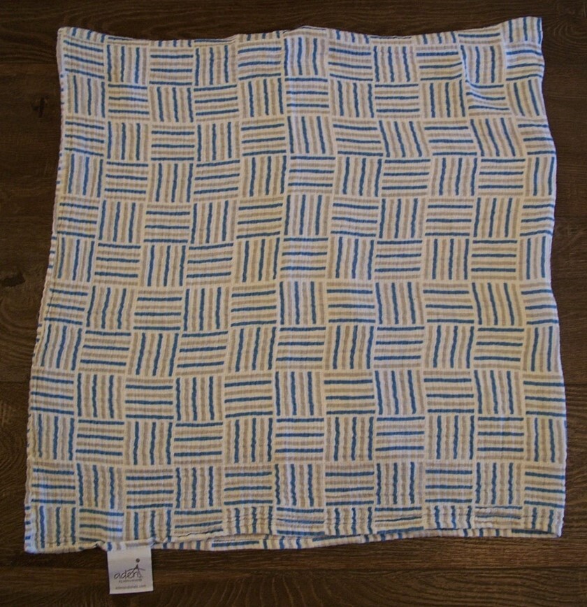 Aden + Anais ADEN 100% Cotton Muslin Swaddle Blanket in Gray Blue Stripes