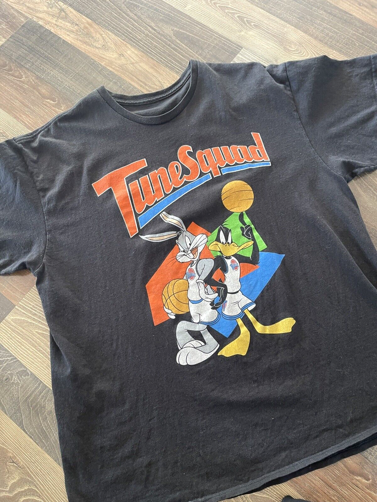 Space Jam Looney Tunes Retro Bugs Bunny Daffy Duck Mens XL T-Shirt
