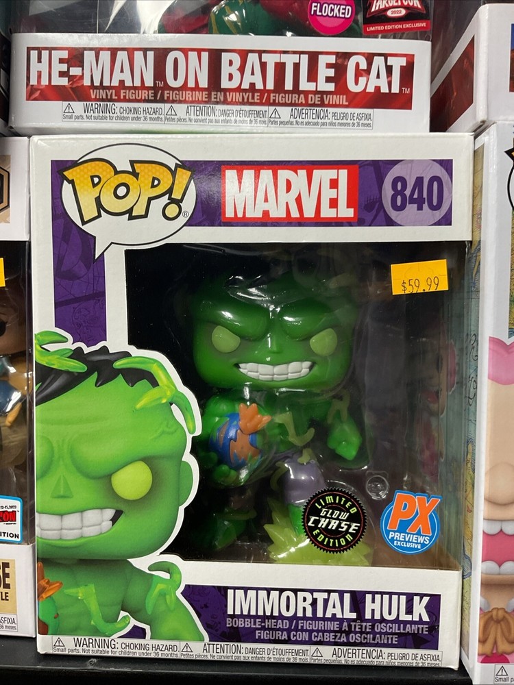 Funko Pop Immortal Hulk 840 Marvel PX Previews Exclusive GLOW CHASE 6