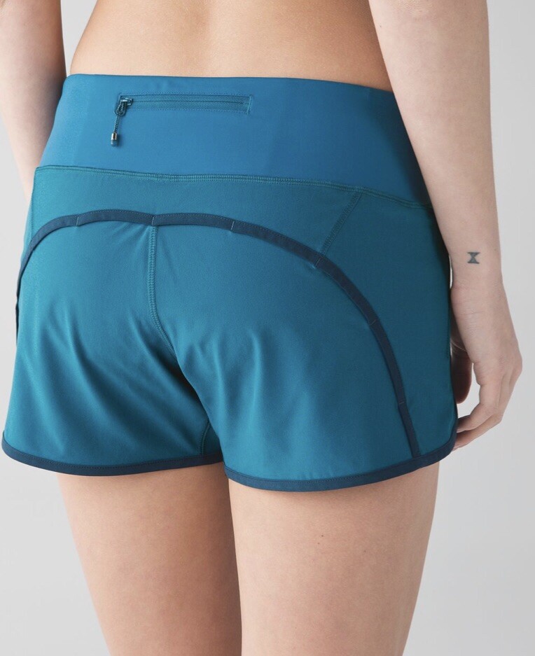 Lululemon Run Times 4-Way Stretch Shorts Aquamarine Size 6 Flash Sale-image