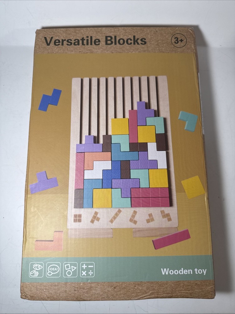 Wooden Stacking Puzzle Toy 3D Montessori Russian Block Brain Teasers Kids 4-6