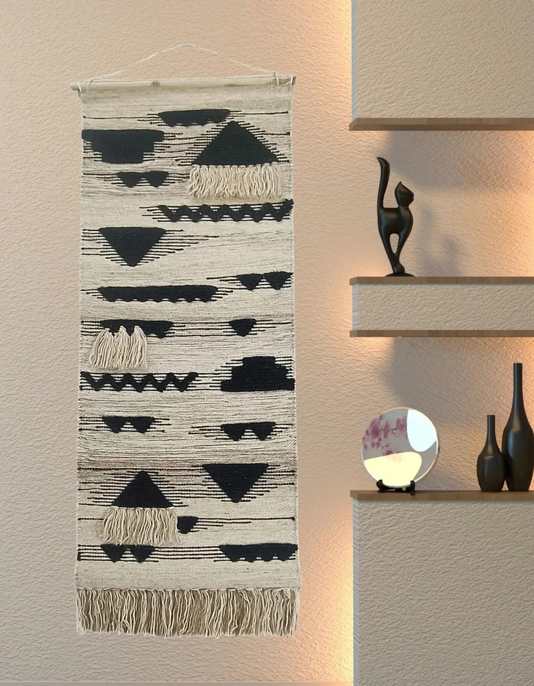 Woven Wall Hanging Boho wall Tapestry Tassel tufted wall Art Home Decor