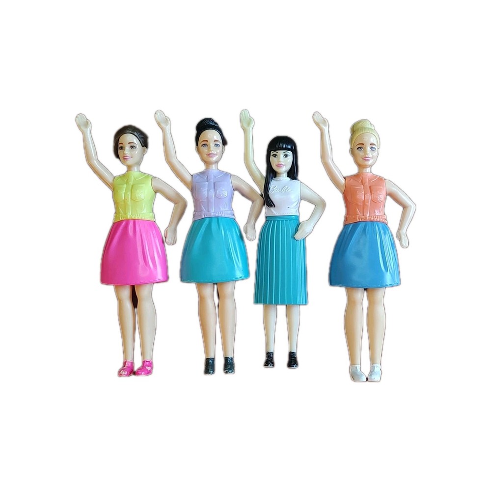 Vintage Y2K Barbie Burger King Meal Toy Doll Lot of 4 - Mattel