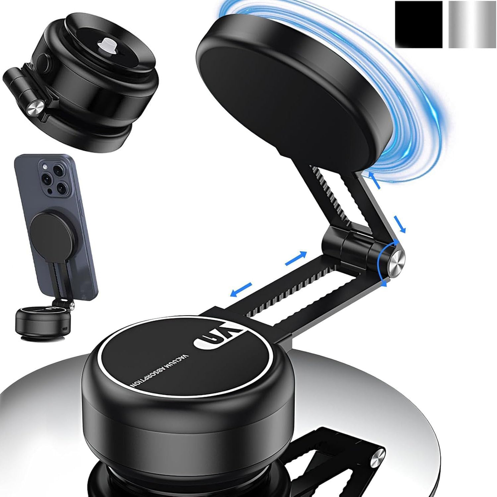 Electric Vacuum Magnetic Car Phone Mount,Vacuum Suction Car Phone Holder Hands-F