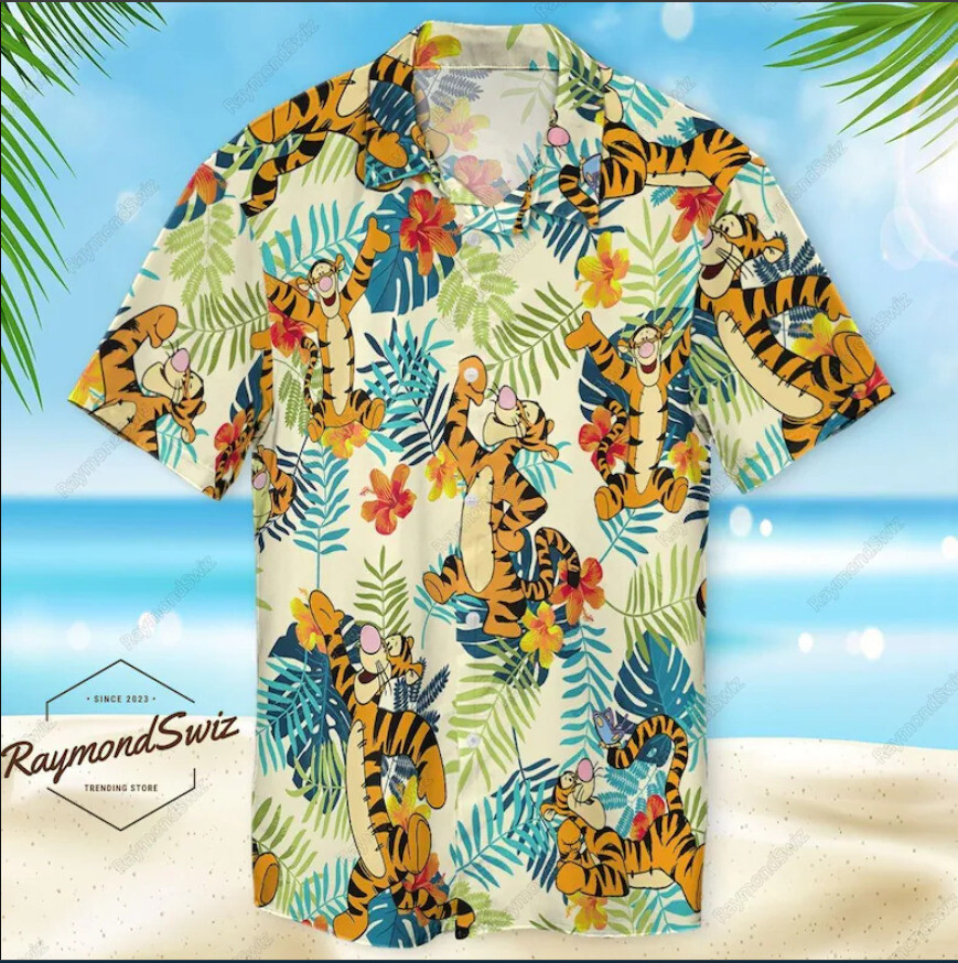 Halloween Tigger Button 3D HAWAII SHIRT Halloween Gift Best Price Us Size