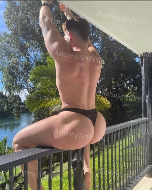 Shirtless Male Model Photo Print Muscular Handsome Jock Hunk Buns XX935