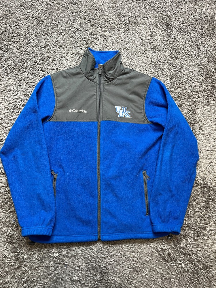 Columbia Blue Kentucky University NCAA Fleece Zip-Up Jacket Men's Small
