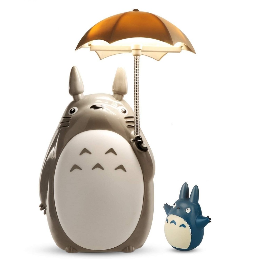 BATVOX Totoro-Inspired LED Night Light and Umbrella Lamp for Kids – USB Rechargeable, Soft Glow, Perfect for Bedrooms and Nurseries, White Design