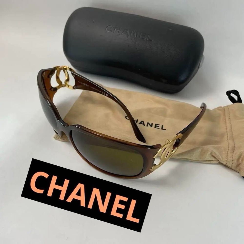 CHANEL 6014 Brown Frame Sunglasses with Coco Mark #9
