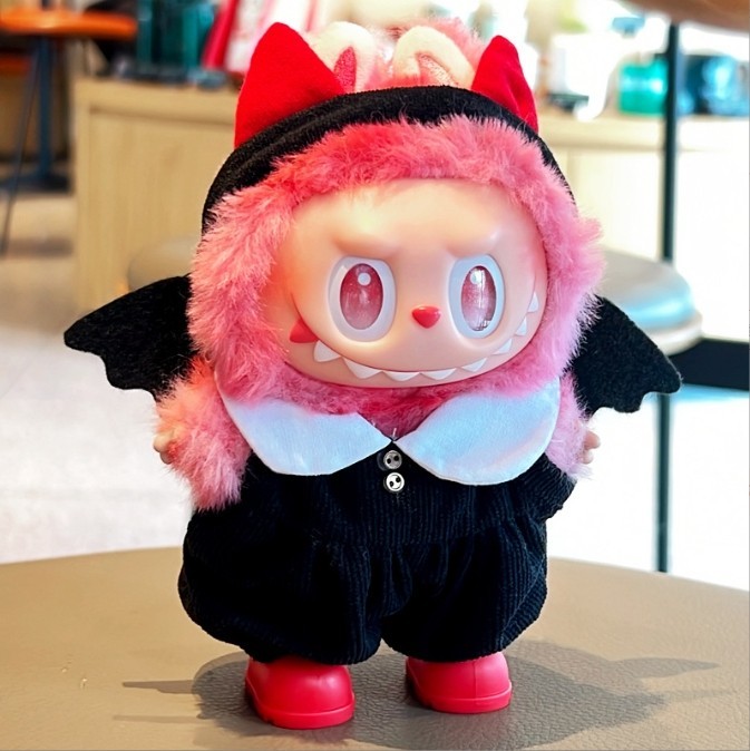 17cm LABUBU Plush Doll Clothes Set - Devil Wings Suit for Monsters No Toys