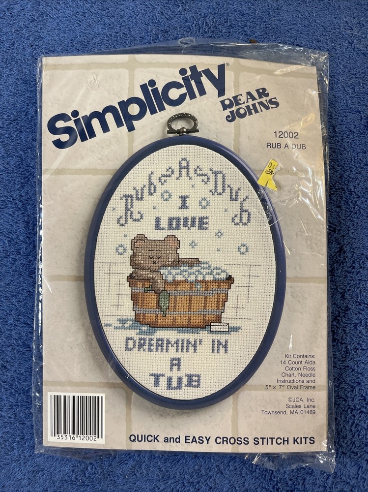 Simplicity Dear Johns Bathroom Cross Stitch Kit 5