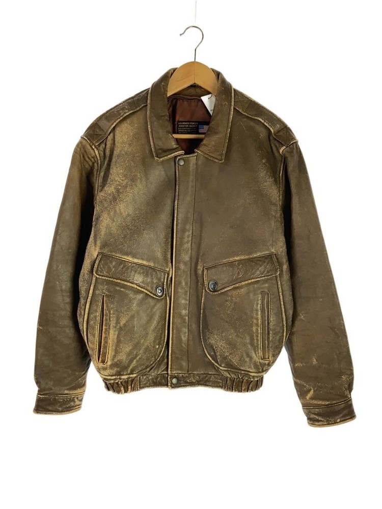 Us. Leather Jacket Blouson/40/Leather/Brw 3407