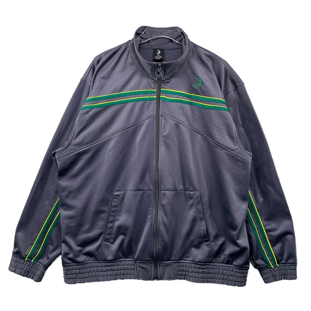 Vintage Shaq Track Jacket Mens XL Gray Striped Full Zip Dunkman Shaquille O'neal